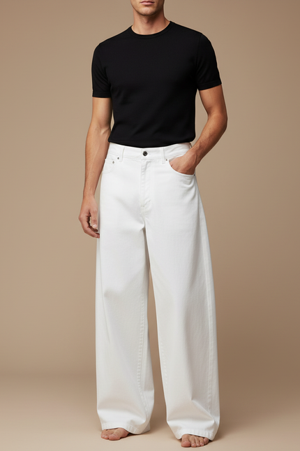 Pantalon Baggy Blanc - Jean