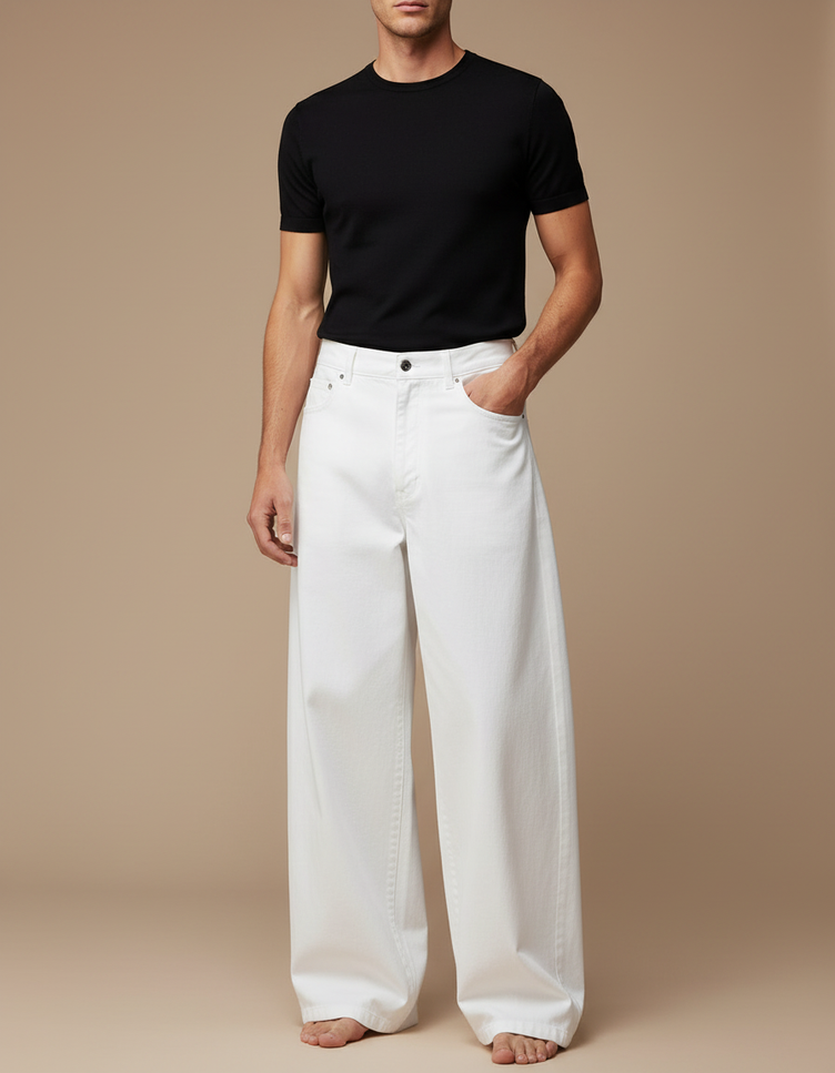 Pantalon Baggy Blanc - Jean