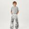 Pantalon Blanc Large Imprimé Notes Musique Garçon - Gris Jean