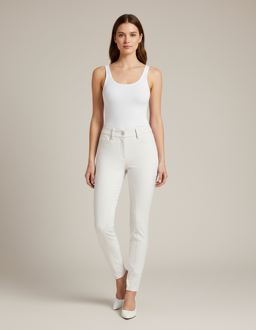Pantalons Blancs Pour Femme - Polyester