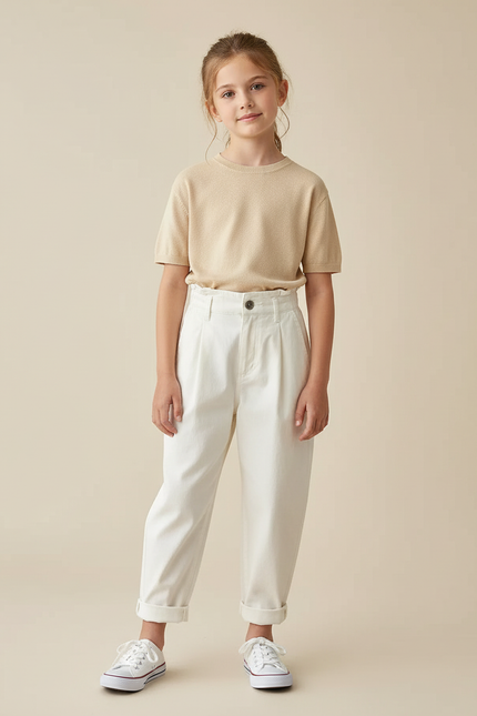Pantalon Mom Blanc - Jean