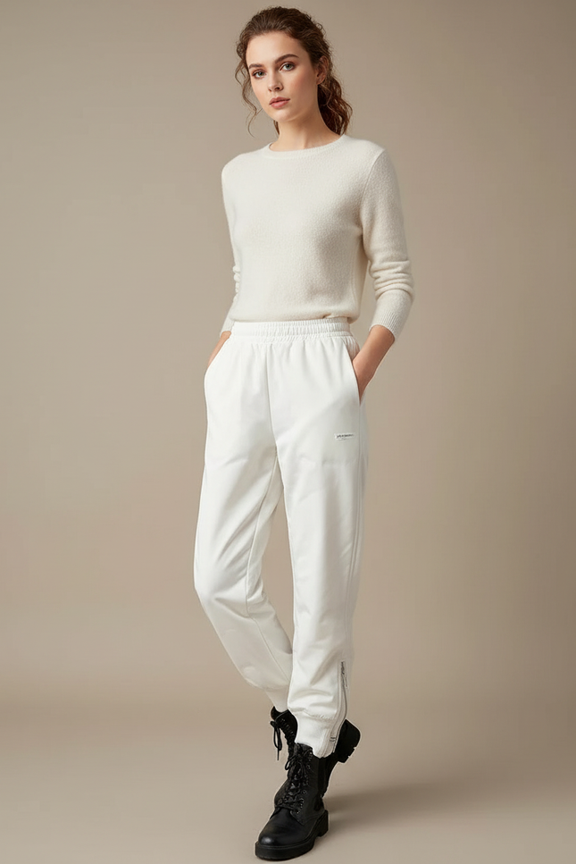 Pantalon Blanc Jogging - Molleton