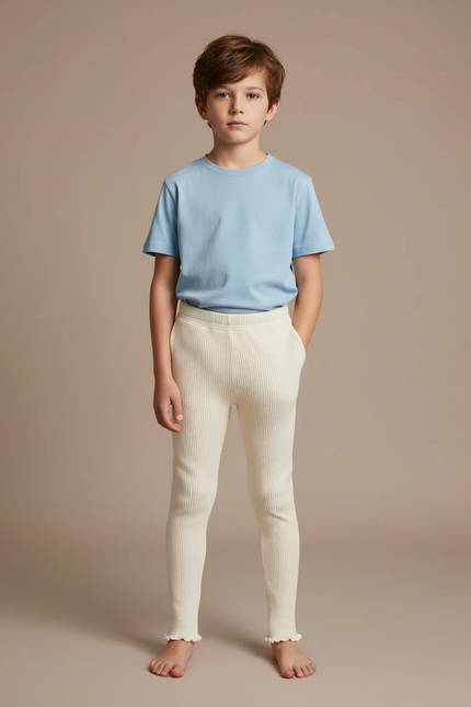 Pantalon Blanc 07fa - Beige Maille