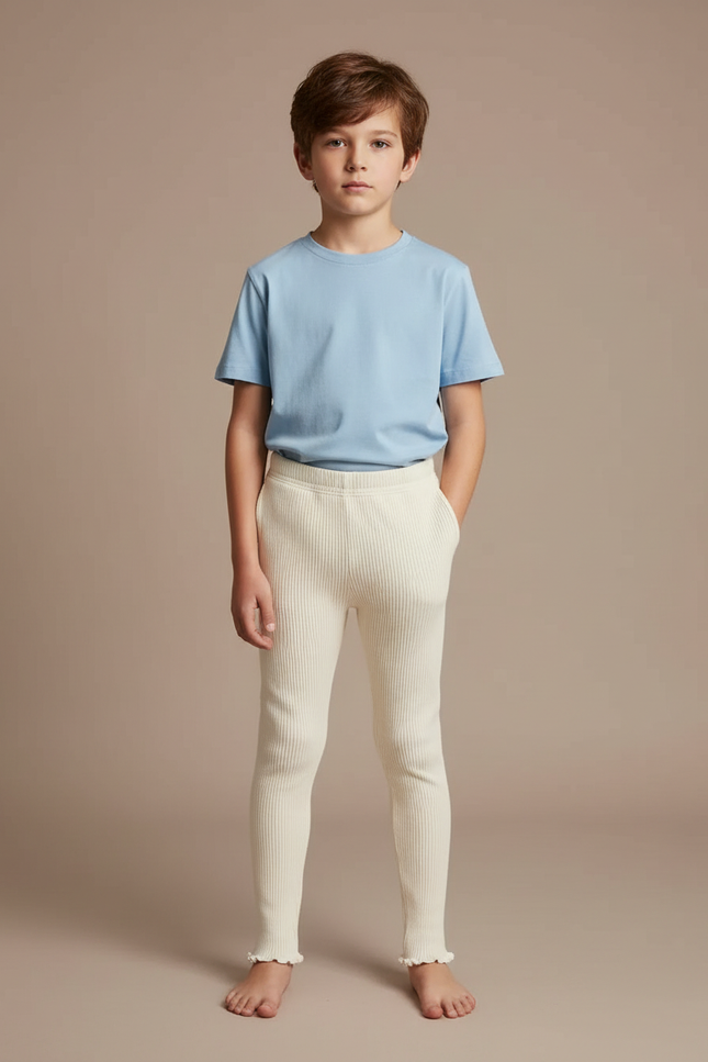 Pantalon Blanc 07fa - Beige Maille