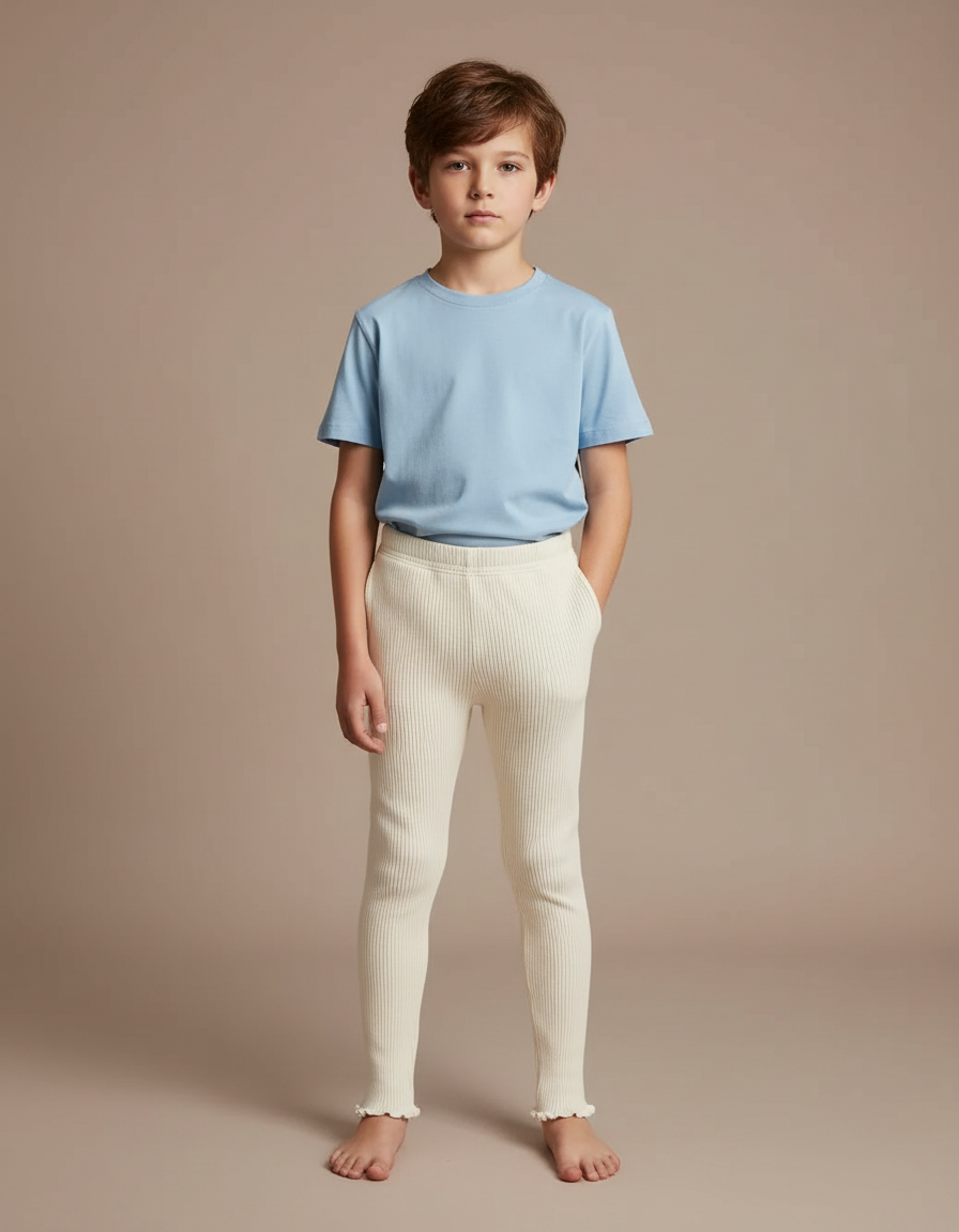 Pantalon Blanc 07fa - Beige Maille