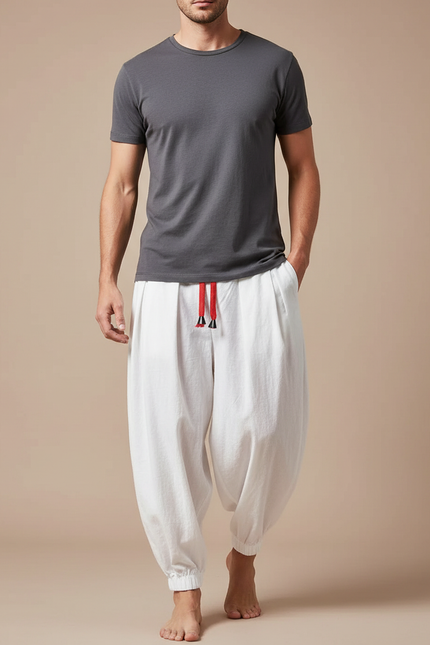 Pantalon Yoga Blanc Homme - Lin