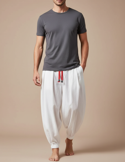 Pantalon Yoga Blanc Homme - Lin