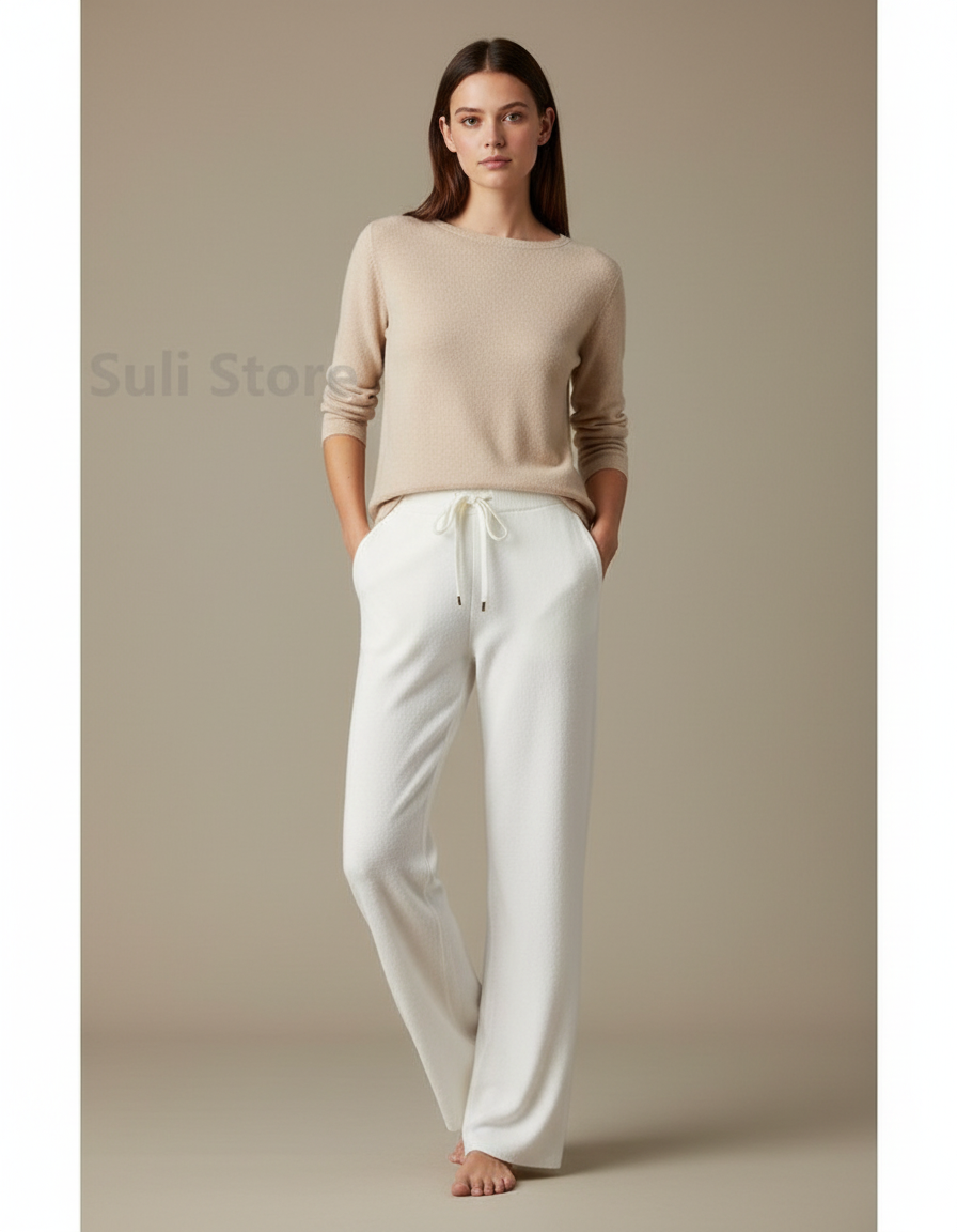 Pantalon Blanc Coton - Molleton