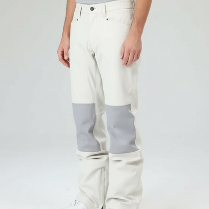Pantalon Blanc Ski Imperméable Coupe-vent Neige Homme Femme - Polyester