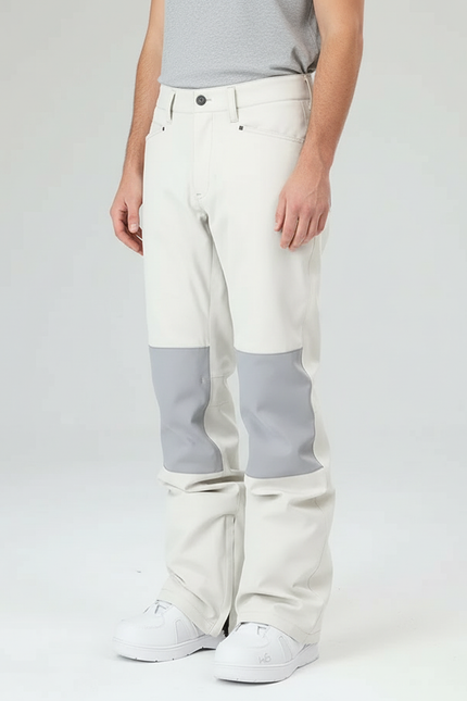 Pantalon Blanc Ski Imperméable Coupe-vent Neige Homme Femme - Polyester