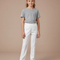 Pantalon Blanc Droit Classique Simple Enfant - Gabardine