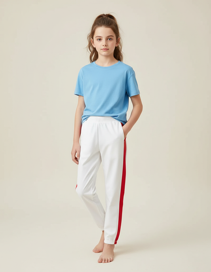 Pantalon Rayé Rouge Et Blanc - Molleton