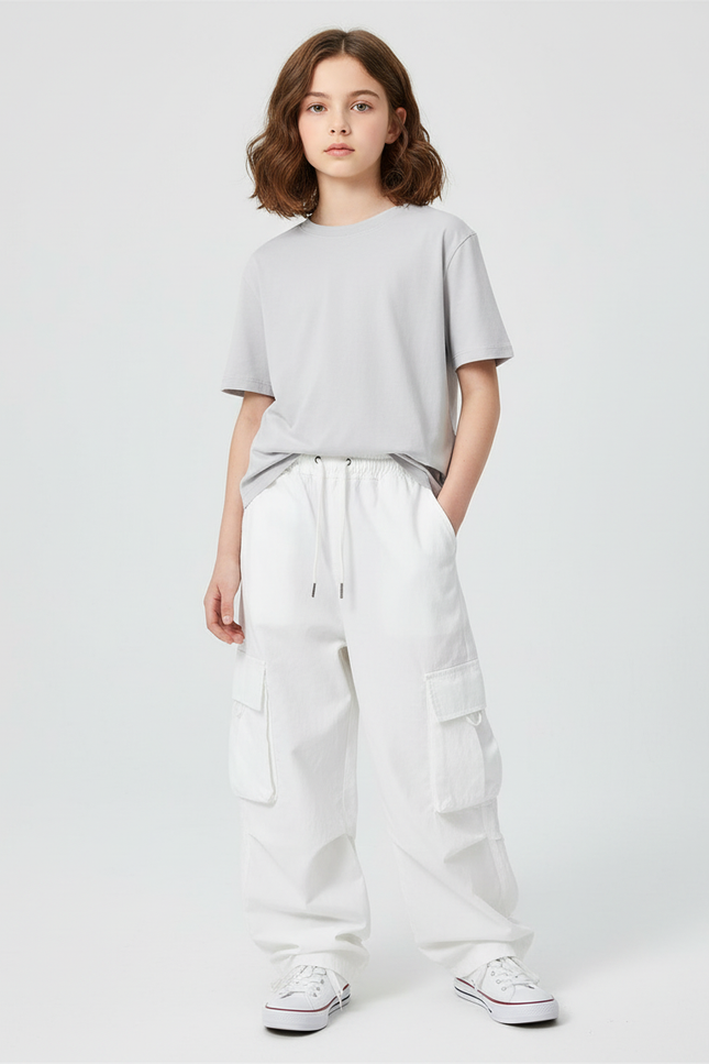 Pantalon Blanc Cargo - Toile