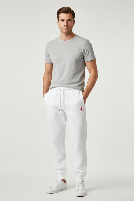 Pantalon Jogging Blanc Homme - Molleton