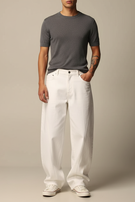 Pantalon Skate Blanc - Jean