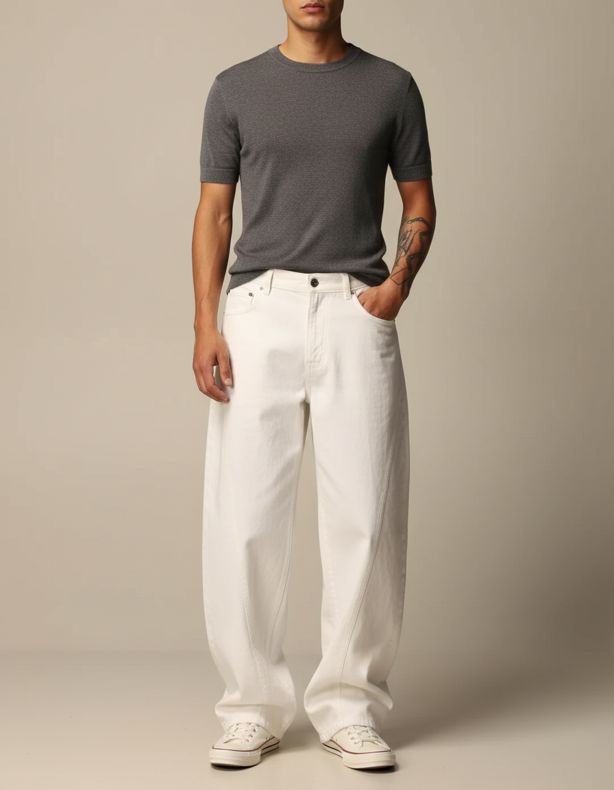 Pantalon Skate Blanc - Jean