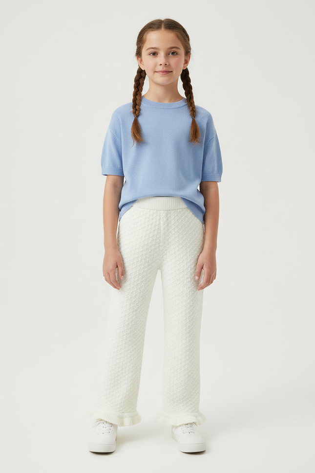 Pantalon Blanc Flare - Maille