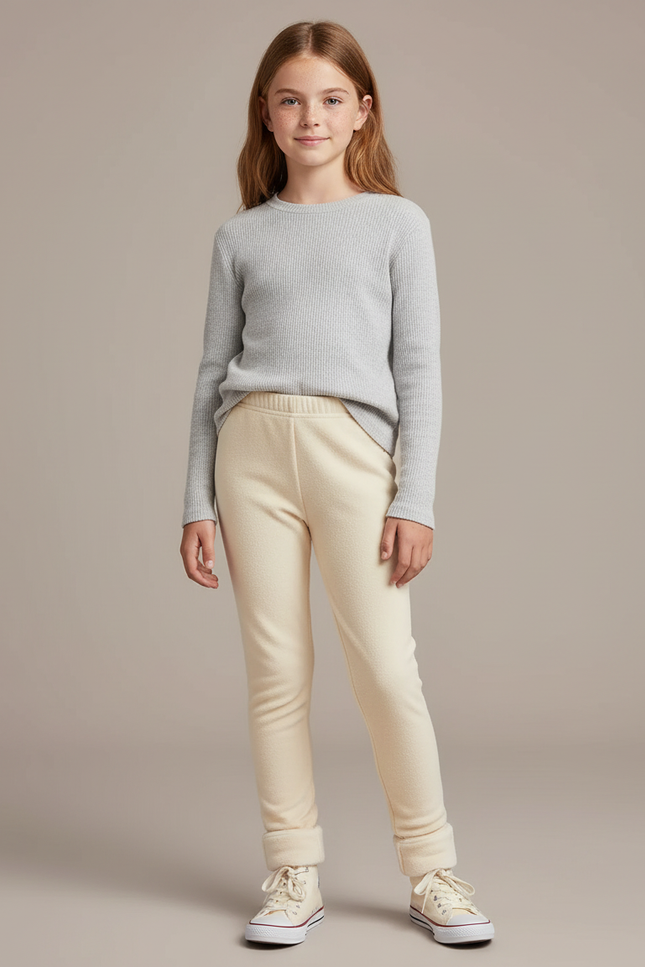 Pantalon Blanc D'hiver - Beige Molleton