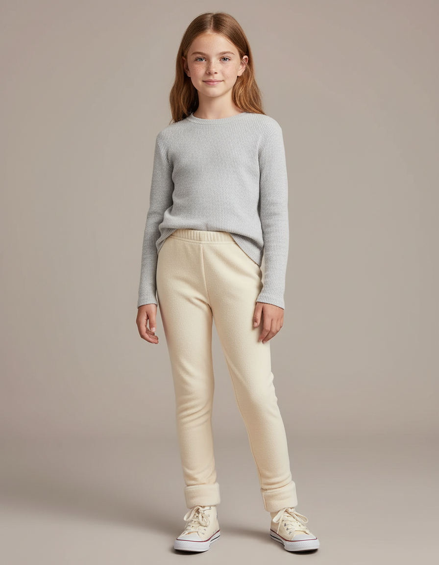 Pantalon Blanc D'hiver - Beige Molleton