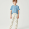 Pantalon Blanc Imprimé Chiot Confortable Garçon - Coton