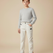 Pantalon Blanc Coton Coupe Droite Décontracté Garçon - Jean