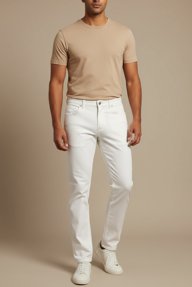 Pantalon Simili Blanc - Jean