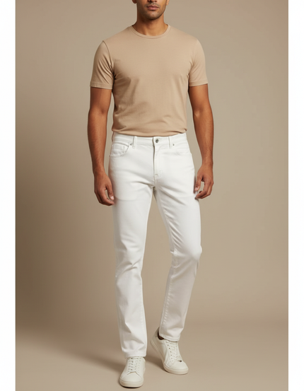 Pantalon Simili Blanc - Jean