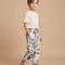 Pantalon Blanc Fluide Imprimé Bambou Décontracté Enfant - Viscose