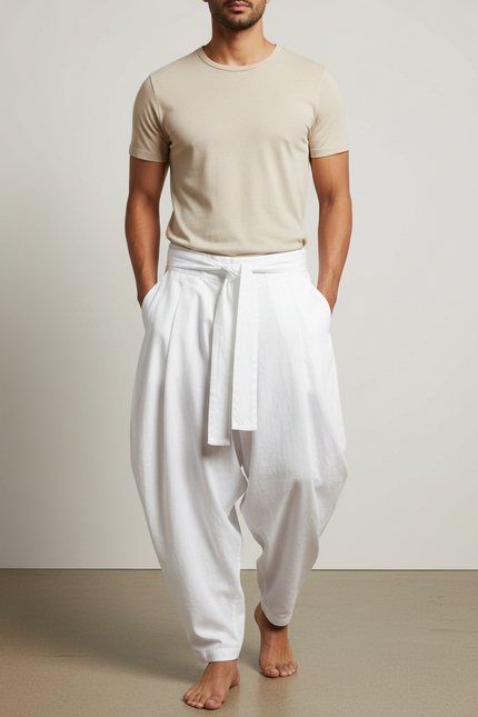 Pantalon Sarouel Blanc - Coton