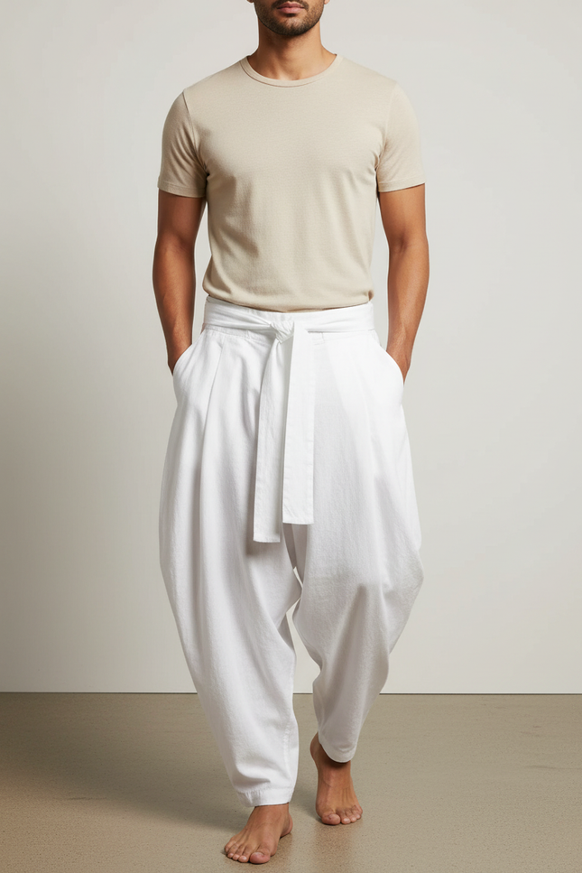 Pantalon Sarouel Blanc - Coton
