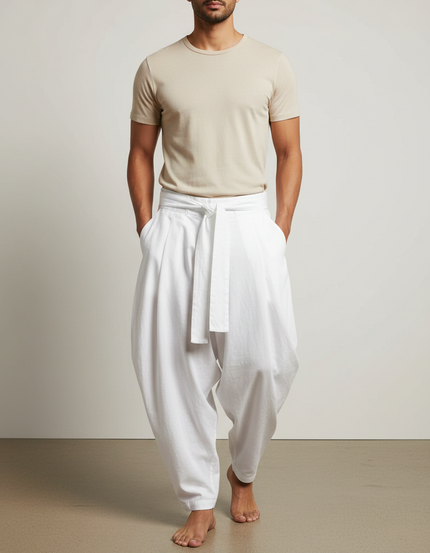 Pantalon Sarouel Blanc - Coton