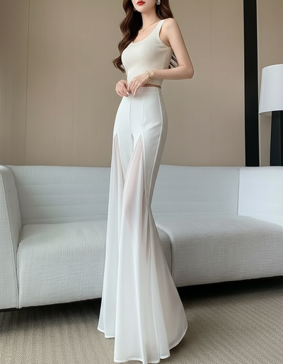 Pantalon Blanc Femme Cérémonie
