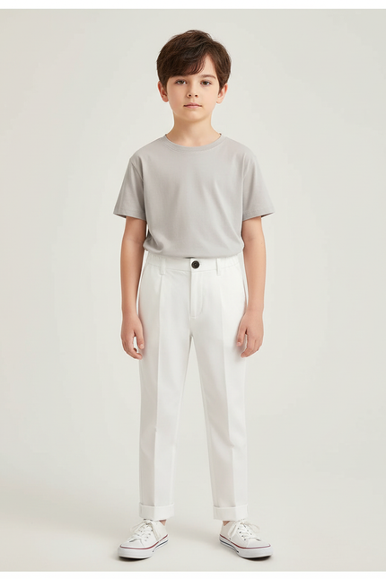 Pantalon Fuselé Blanc - Gabardine