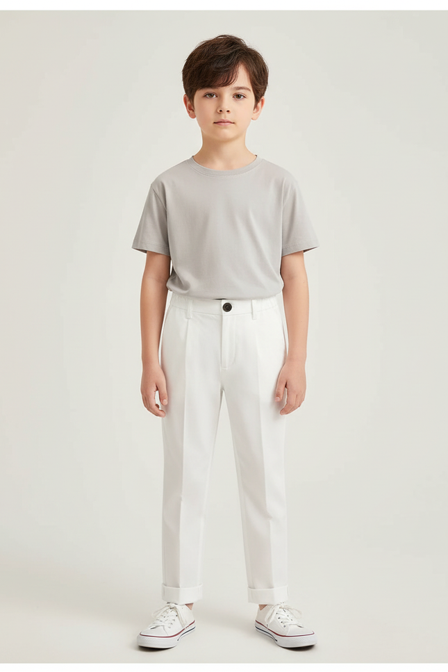 Pantalon Fuselé Blanc - Gabardine