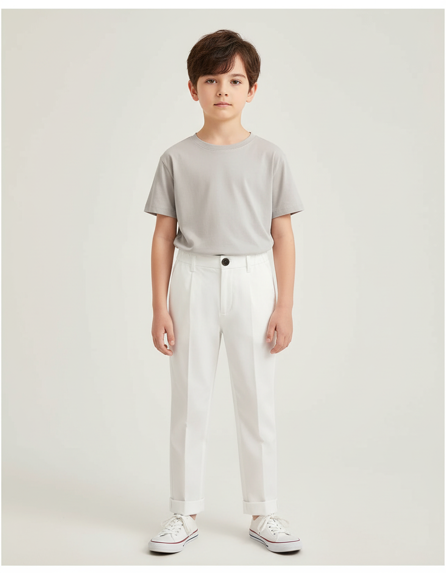 Pantalon Fuselé Blanc - Gabardine