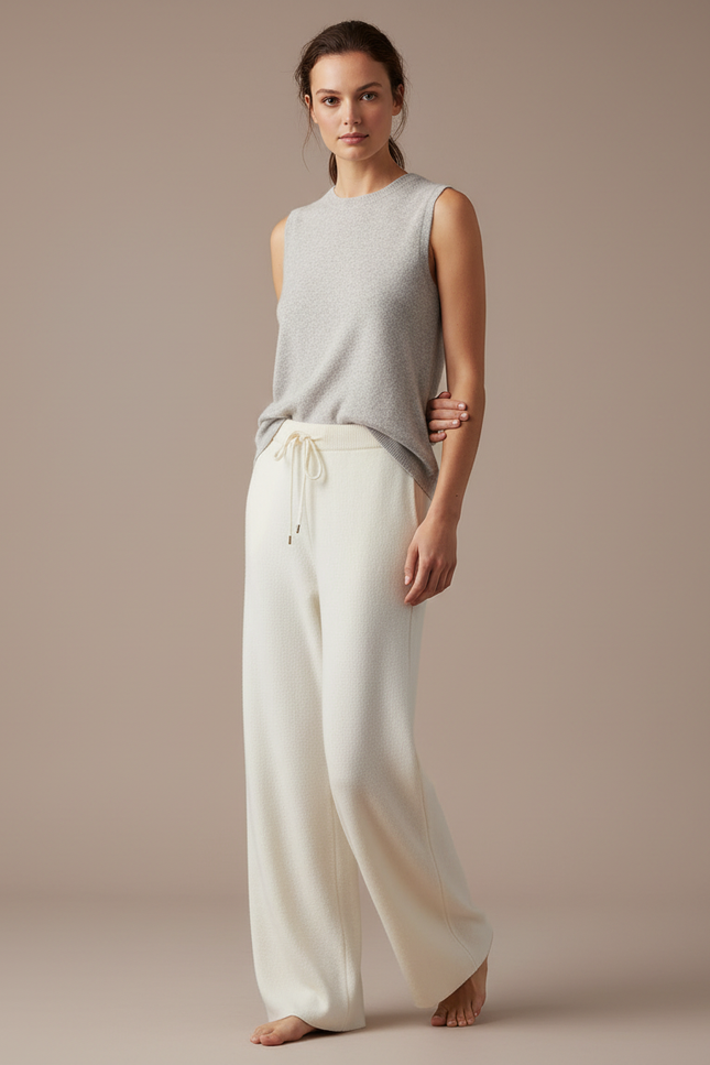 Pantalon Blanc Laine