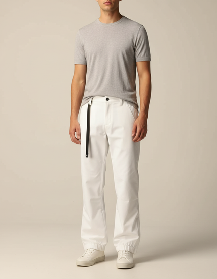 Pantalon Blanc Cargo Décontracté Homme Coton