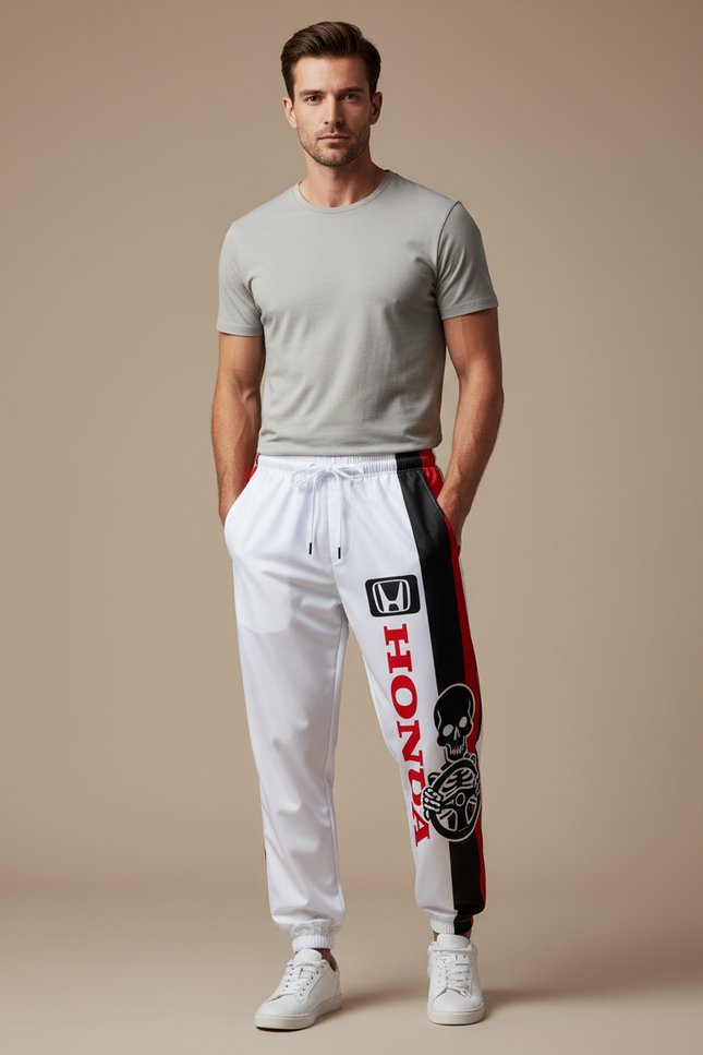 Pantalon Blanc Bande - Polyester