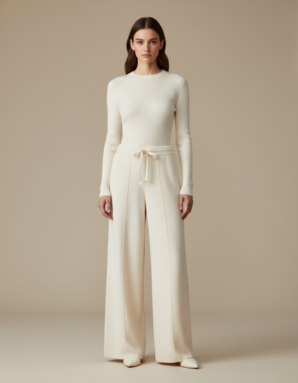 Pantalon Laine Blanc