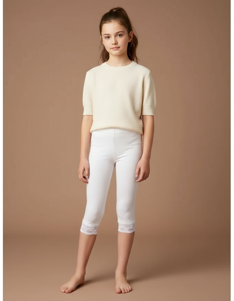 Pantalon Capri Blanc - Maille