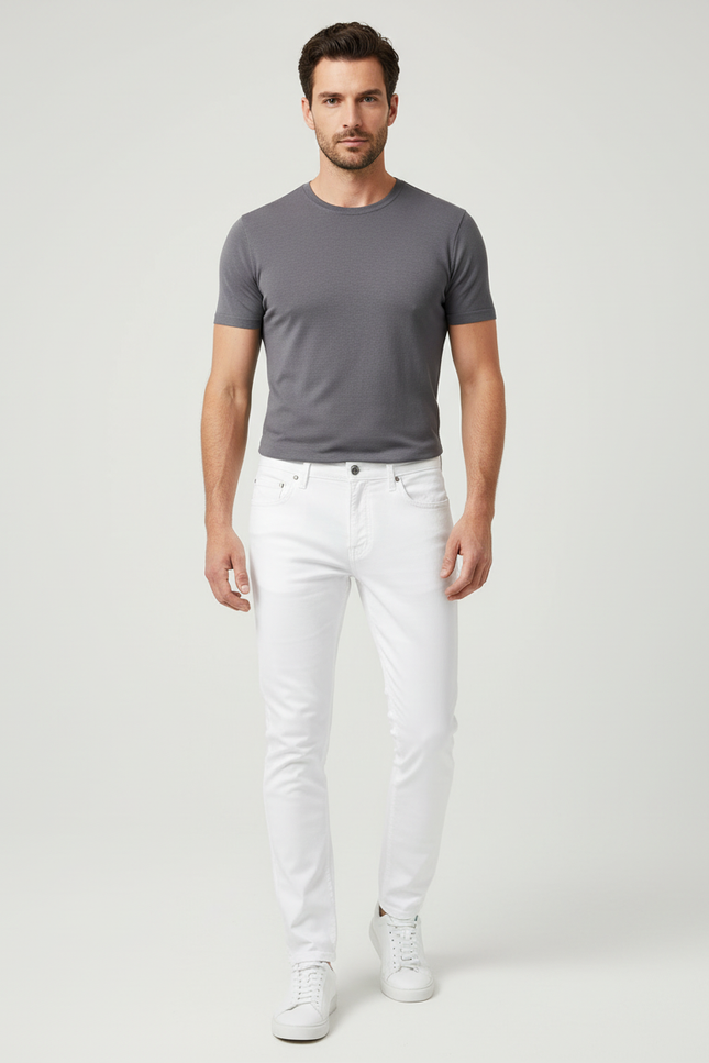 Pantalon Blanc Stretch - Coton