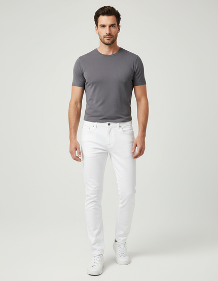 Pantalon Blanc Stretch - Coton