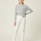 Pantalon Blanc Élastique Enfant Velours Hiver