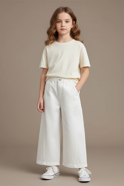 Pantalon En Coton Blanc