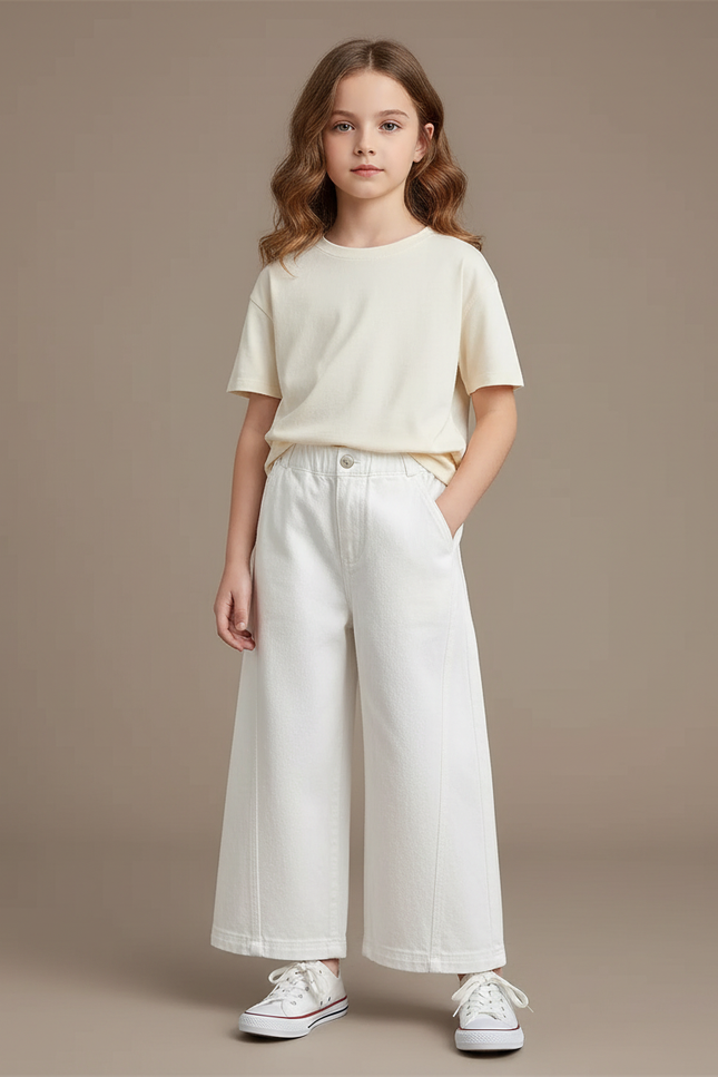 Pantalon En Coton Blanc