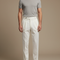 Pantalon Blanc Plissé Taille Haute Élégant Formel Homme - Gabardine