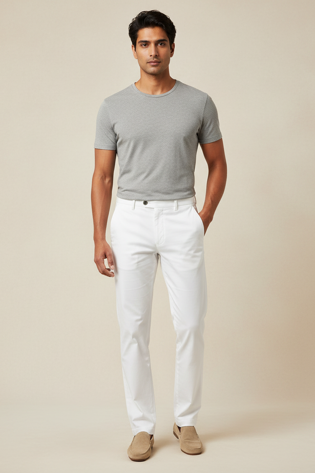 Pantalon Blanc 4614 - Coton