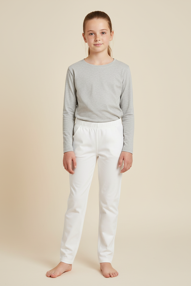 Pantalon Elastique Blanc