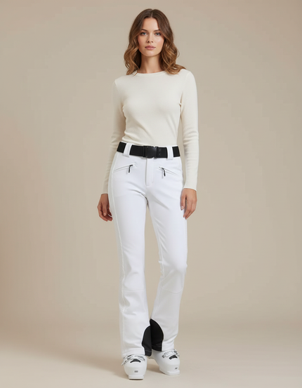 Pantalon Fuseau Ski Femme Blanc - Polyester