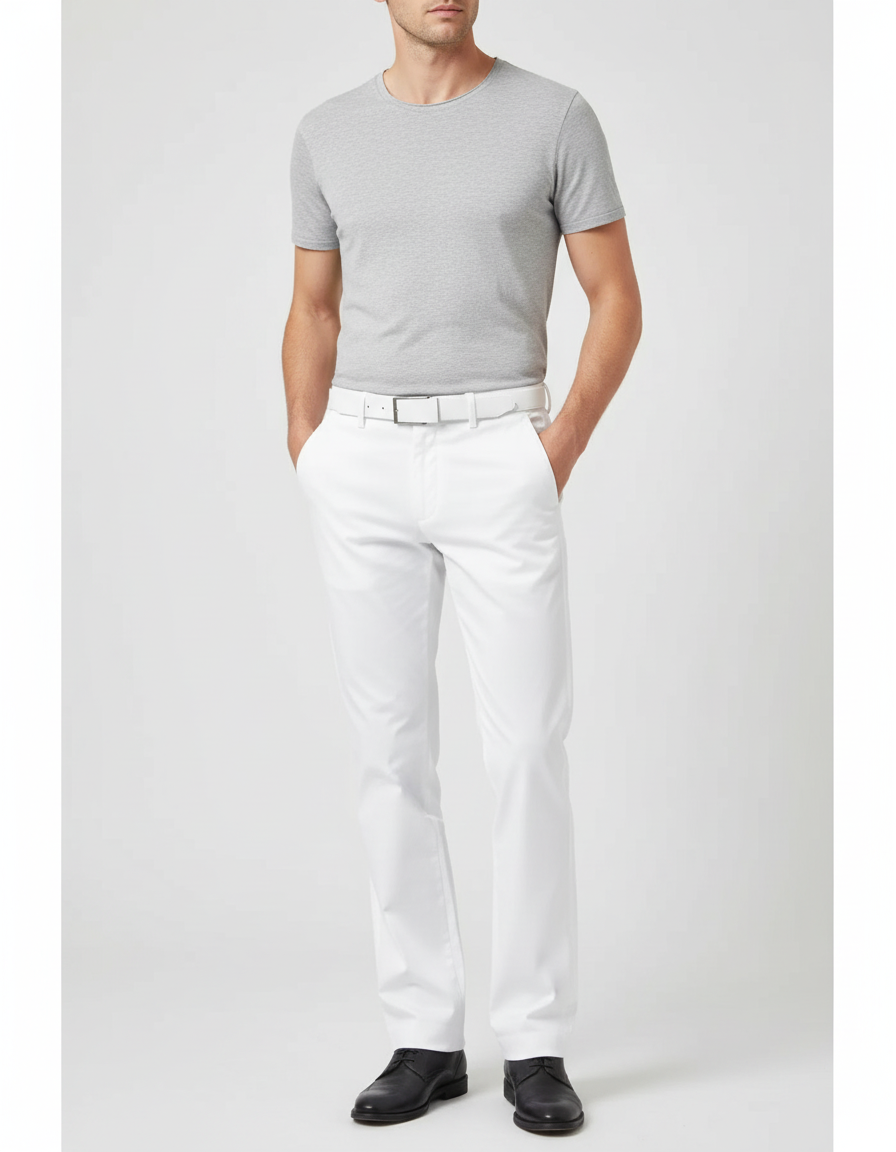 Pantalon Golf Blanc Homme - Polyester